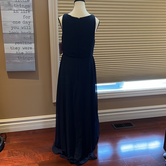 After Chiffon Gown, Midnight Blue, size 10 - Picture 2 of 6